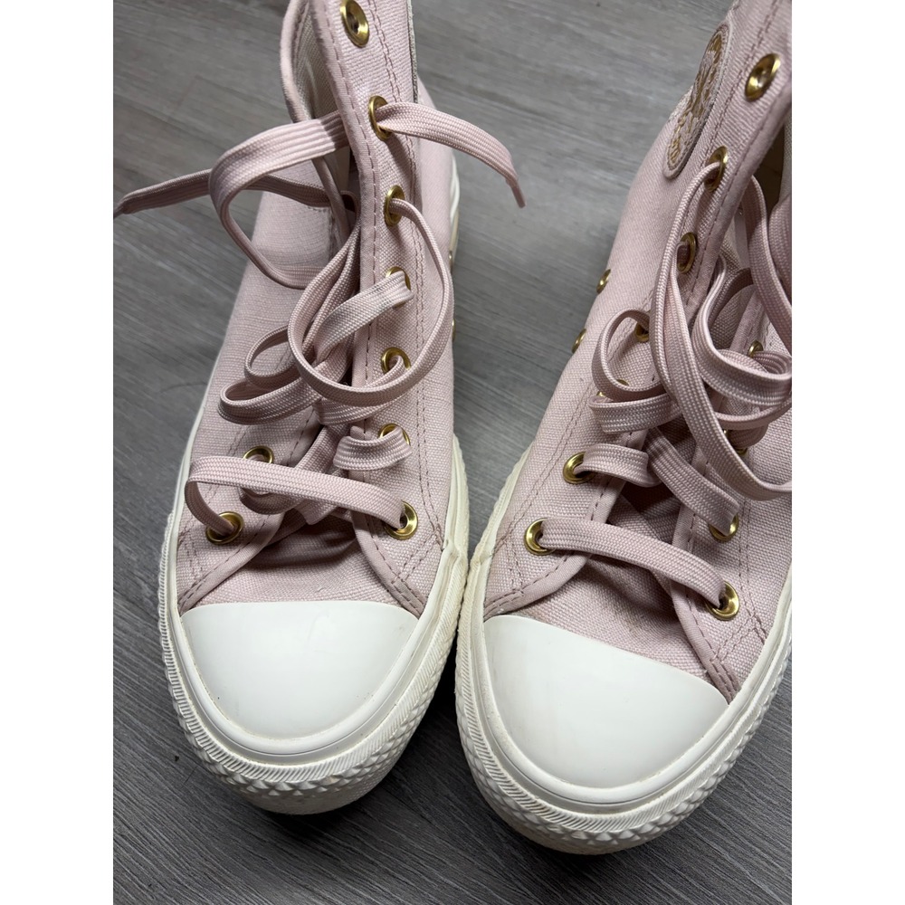 Converse Chuck Taylor All Star Lift Pink Gold Platform High Top A10431C Womens 7 - Picture 3 of 7